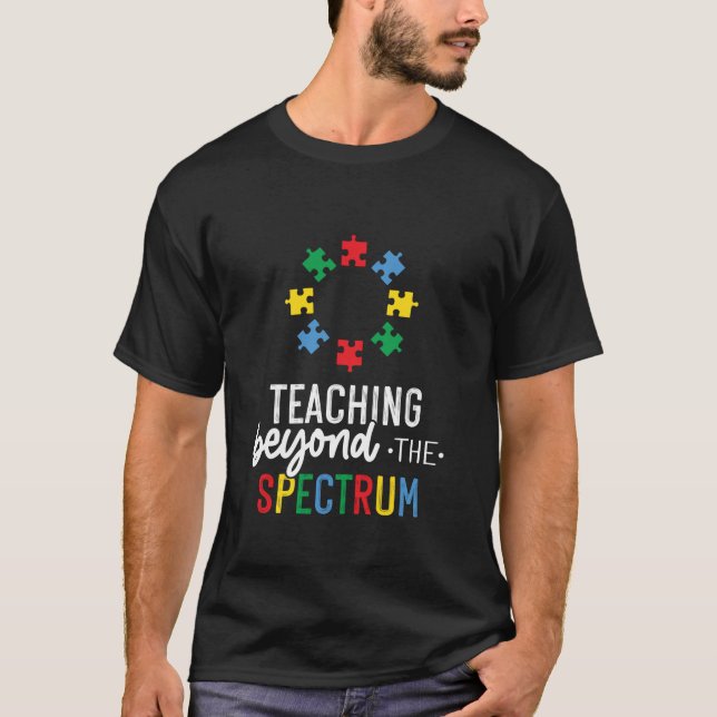 T-shirt Enseignant Sensibilisation sur l'autisme tenue pou (Devant)