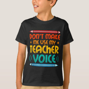T-shirt Enseignant Voix Enseignantlife École Primaire Ense