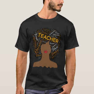 T-shirt Enseignante artistique Afro pour Africaine América