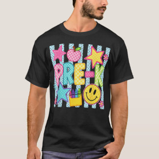 T-shirt Enseignante de maternelle rayée et chic pour la re