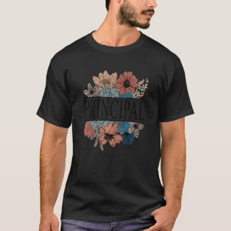 T-shirt Enseignante Fleur Rétro Principale Femmes
