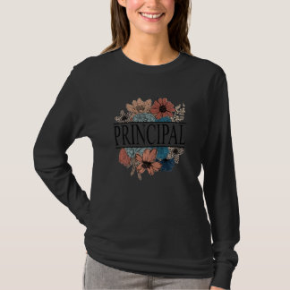 T-shirt Enseignante Fleur Rétro Principale Femmes