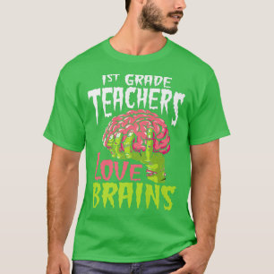 T-shirt Enseignants de 1ère année Aimer Cerveaux Zombie Sa