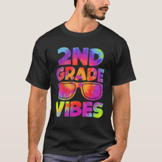 T-shirt Enseignants De 2E Année Tie Dye Étudiants Retourne