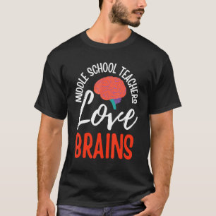T-shirt Enseignants du collège Aimer les cerveaux Hallowee