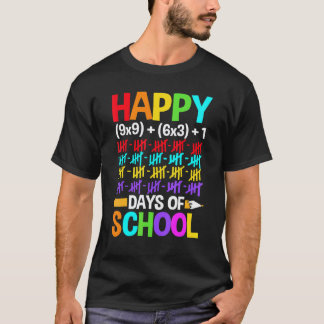 T-shirt Enseignants Élèves Heureux 100 Jours d'École