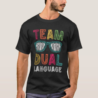 T-shirt Enseignants En Deux Langues Retourner À L'École