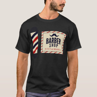 T-shirt enseigne de salon de coiffure vintage