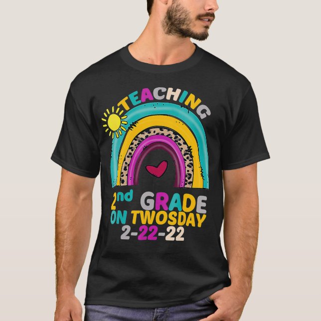 T-shirt Enseignement 2e année Le Jeudi 22222 22 Février (Devant)