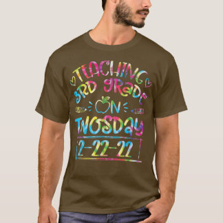 T-shirt Enseigner 3ème année le 222222 enseignants amusant