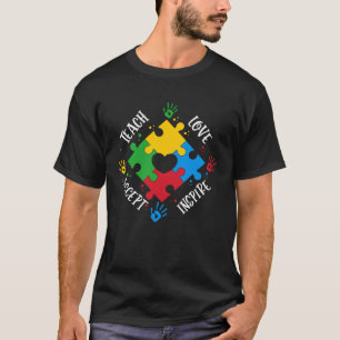 T-shirt Enseigner Accepter l'amour Inspirer les femmes Hom