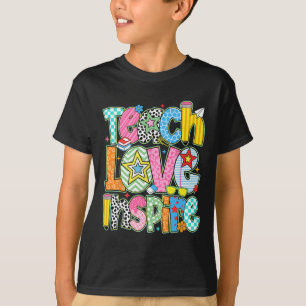 T-shirt Enseigner Amour Inspirer Retour à l'école Enseigna