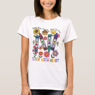 T-shirt Enseigner avec cœur 