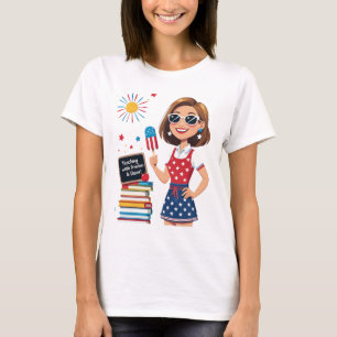 T-shirt Enseigner avec liberté et saveur - 4 juillet Ensei