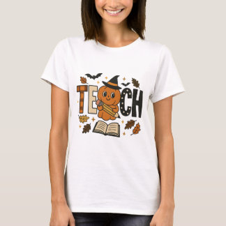 T-shirt Enseigner Citrouille Halloween Professeur