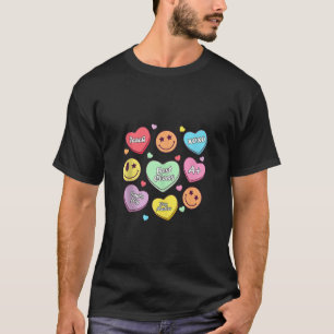 T-shirt Enseigner Conversation Coeurs Candy École Enseigna