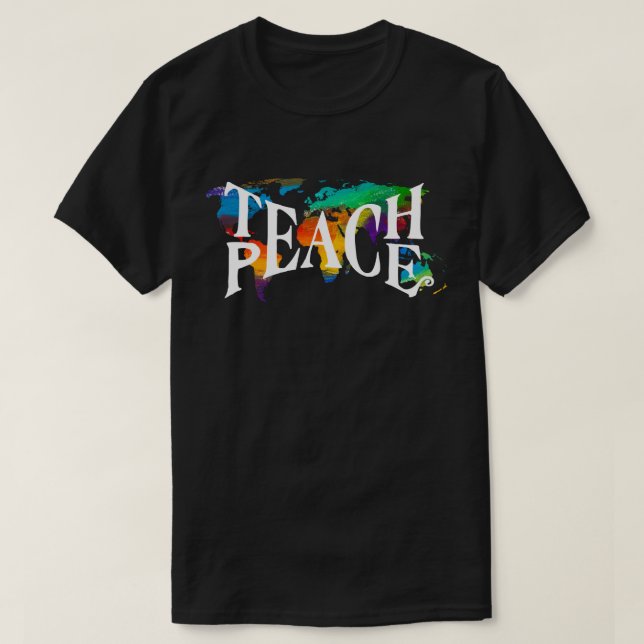 T-shirt Enseigner la paix teint 🌎 Tolérance mondiale amou (Design devant)