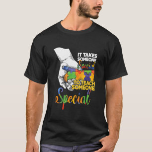 T-shirt Enseigner la tolérance Ruban de puzzle de sensibil