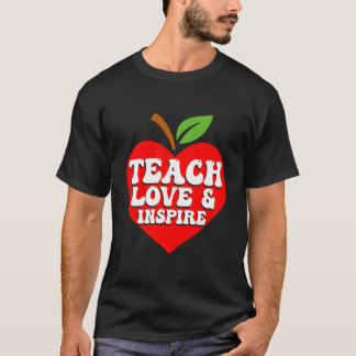 T-shirt Enseigner l'amour et inspirer le professeur de ren