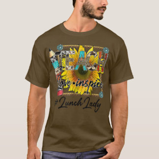 T-shirt Enseigner l'amour Inspirer Retour à l'école Déjeun