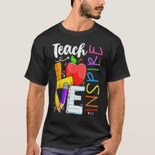 T-shirt Enseigner L'Amour Inspirer Retour À L'École Prek K