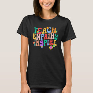 T-shirt Enseigner l'empathie Inspirer Retro Enseignante Fe