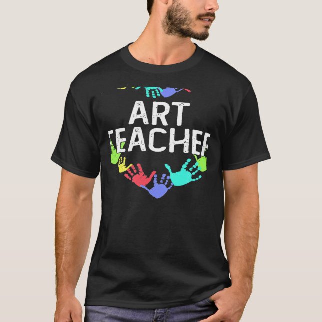 T-shirt Enseigner les futurs artistes Professeur rétro Ret (Devant)