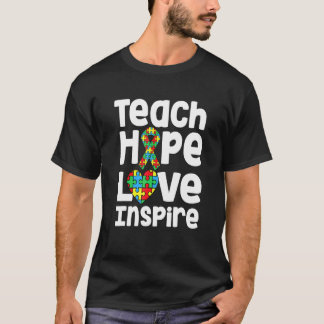 T-shirt Enseigner L'Espoir Inspirer Guerrier De Sensibilis