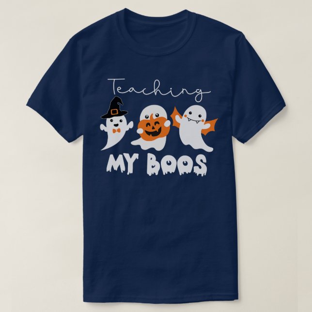T-shirt Enseigner Mes Boos Halloween Ghost Funny Pour Ense (Design devant)