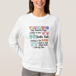 T-shirt Enseigner Mes Peeps Préférés - Enseignant Lapin Pâ