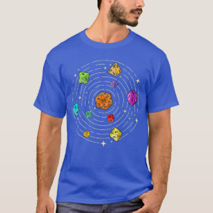 T-shirt Ensemble de dés dans l'espace RPGabletop Games D20