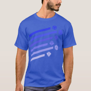 T-shirt Ensemble de dés polyédriques violets vintage Ray T
