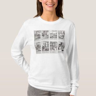 T-shirt Ensemble de representation de cartes de jeu