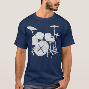 T-shirt Ensemble de tambour de musique avec bâtons de tam