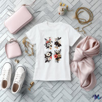 Ensemble élégant de bouquets floraux abstraits