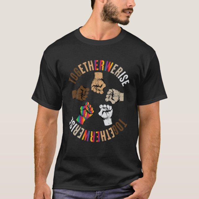 T-shirt Ensemble Nous Soulageons Vêtements Droits de l'Hom (Devant)