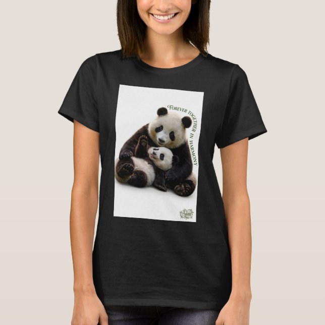 T-shirt Ensemble plus forts dans l'harmonie Pandas Femme B (Devant)