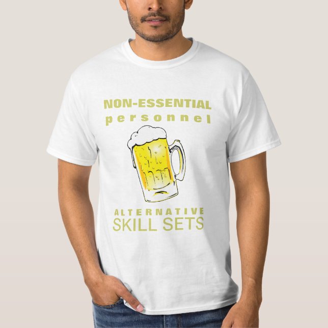 T-shirt Ensembles potables de compétence de bière non (Devant)