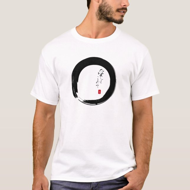 T-shirt Enso avec texte kanji "With Love" (Devant)
