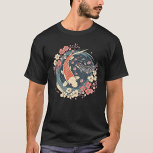 T-shirt Enso cercle Koi Fish Pond