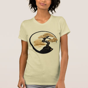 T-shirt Enso Zen Circle Bonsai - Golden Sunrise