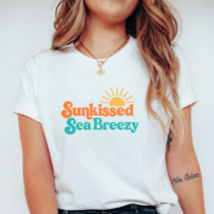 T-shirt Ensoleillé Sea Breezy; Rétro Été Inspiré du Surf