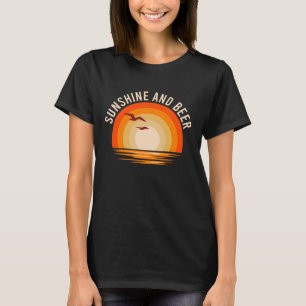 T-shirt Ensoleillement et Bière Vacances d'été drôles de p