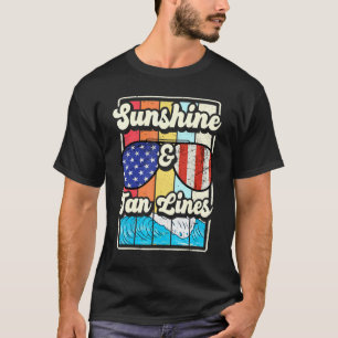 T-shirt Ensoleillement Et Lignes De Tan Vacances D'été Rét