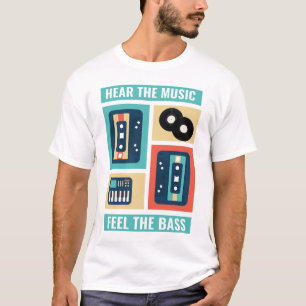 T-shirt Entendre la musique sentir la basse 90s Musique