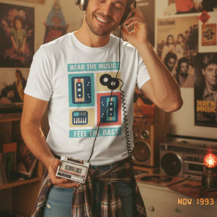 T-shirt Entendre la musique sentir la basse   90s Musique 