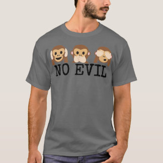 T-shirt Entendre Parler Voir Pas Mal Singe Drôle Cadeau