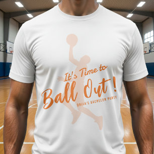 T-shirt Enterrement de vie de garçon de basket-ball Il est