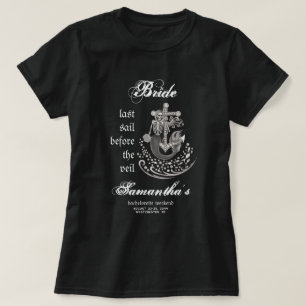 T-shirt Enterrement de vie de jeune fille dernière voile d