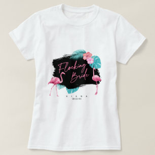 T-shirt Enterrement de vie de jeune fille flamant rose ID9